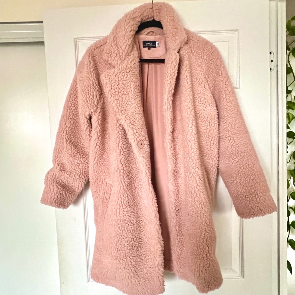 Honey Boutique Only Soft Pink Teddy Coat for Women